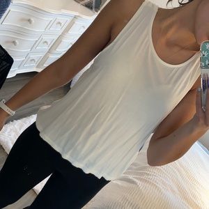 Cream colored blouse with open back